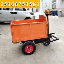 省時省人工！電動手推式工程翻斗車 手推車工地水泥砂漿運輸車